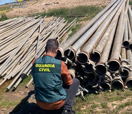 Detenido un vecino de Tarazona de Guareña por seis delitos de hurto de tubos de riego en fincas de Valladolid y Salamanca