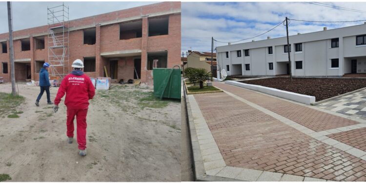 Nueva imagen para el antiguo barrio de Camineros en Peñaranda con las 12 viviendas rehabilitadas por la Junta de Castilla y León