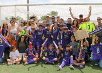 Jornada histórica para el fútbol en Peñaranda con el Alevín A que asciende a Primera y el Benjamín B nuevo campeón de Liga