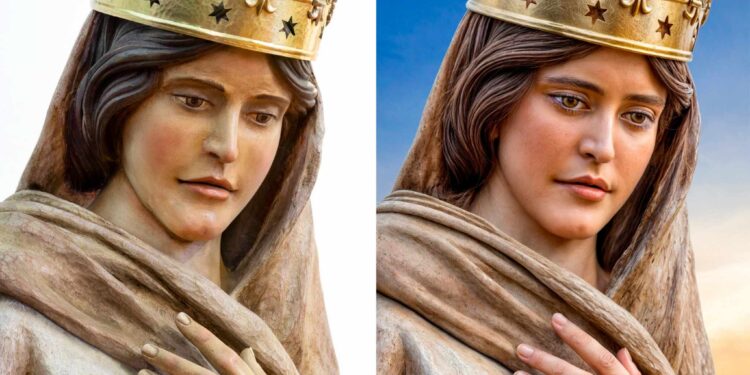 Santa María Reina, patrona de Peñaranda, vista por la Inteligencia Artificial en el trabajo del fotógrafo salmantino Óscar García