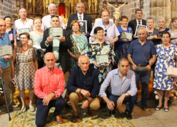 Los mayores de Santiago de la Puebla disfrutan de su fiesta anual con convite, misa y comida en el merendero del Margañán