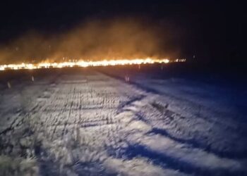 Bomberos de Peñaranda y agricultores sofocan un incendio en el término municipal de Tordillos provocado por una cigüeña