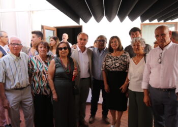 Alcaldes y presidentes de asociaciones de mayores de la comarca participan en Peñaranda en la tradicional recepción festiva