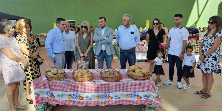 Arabayona de Mógica pone en valor su producto estrella, la patata, en una feria y mercado artesanal con una quincena de expositores