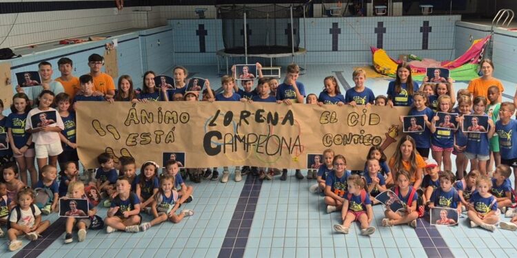 Niños y niñas de los campamentos del CID en Peñaranda mandan un bonito mensaje de ánimo a la atleta olímpica Lorena Martín