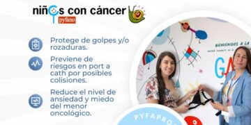 PYFANO, desde su departamento de sanidad, lanza PYFAPROT el primer protector de port a Cath para menores con cáncer