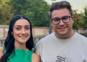 Vera Cotelo Carabias y Óscar Martín Mesonero, los dos jóvenes periodistas que hoy presentarán la gala inaugural en Peñaranda