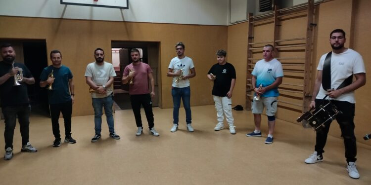 La banda de cornetas y tambores de la Hermandad de Cofradías vuelve a sus ensayos en Peñaranda de cara a la Semana Santa