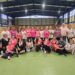 Gesto solidario en Peñaranda con el cáncer de mama: las alumnas de zumba acuden hoy a sus clases luciendo prendas rosas