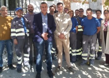 «Empleándonos Rágama» recibe la visita del diputado Antonio Labrador que recorre las obras con las que mejoran la localidad