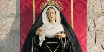 Nuestra Señora de la Soledad viste ya de luto en Peñaranda de cara a noviembre, mes dedicado tradicionalmente a los difuntos