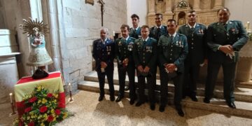 La Guardia Civil de Villoria y Cantalapiedra unifican la celebración de los actos festivos del Pilar con eucaristía y posterior convite
