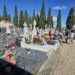 El cementerio de Peñaranda recibe miles de visitas en el Día de Todos los Santos y el sol propicia una masiva afluencia de público