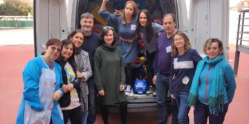 Objetivo cumplido en el colegio «Unamuno» de Peñaranda: material escolar, juguetes y libros llegarán mañana a Paiporta