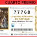 Cinco décimos del 77768 vendidos en la plaza Nueva de Peñaranda y agraciados cada uno de ellos con 20.000 euros