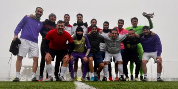Reencuentro de «viejas glorias» del Club Deportivo Peñaranda con un partido disputado en el estadio municipal Luis García