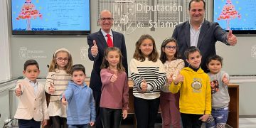 Tres alumnas de Paradinas de San Juan y otra de Babilafuente, premiadas en el concurso de postales navideñas de la Diputación