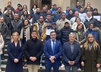 Los alumnos de la AFE de albañilería de Rágama reciben sus diplomas en un acto celebrado en la Diputación provincial