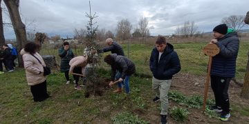 «El bosque de Belén» nace en el colegio de Villoria en homenaje a una profesora del centro fallecida el pasado mes de febrero