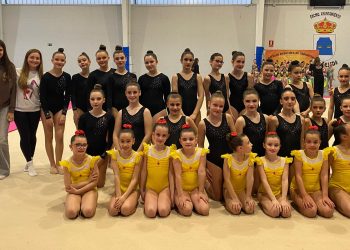 Gran actuación de la Escuela de Gimnasia Rítmica de Peñaranda en la jornada de Juegos Escolares celebrada en Aldeatejada