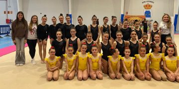 Gran actuación de la Escuela de Gimnasia Rítmica de Peñaranda en la jornada de Juegos Escolares celebrada en Aldeatejada