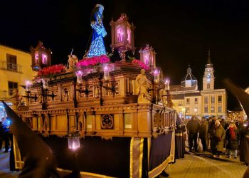Medinaceli, Nazareno y Misericordia desfilan en la procesión de la Penitencia en Peñaranda con los sones de «La Estrella»