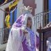 Peñaranda acompaña a la Virgen de la Misericordia en su desfile portada a costal por los hermanos de la cofradía de los nazarenos