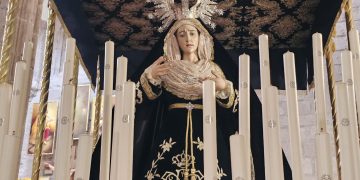La cofradía peñarandina de la Virgen de la Soledad, primera en la provincia en recuperar la estética del tradicional palio de cajón