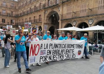 ASVEBA de Babilafuente participa en la manifestación conjunta celebrada en Salamanca capital contra las plantas de biogás