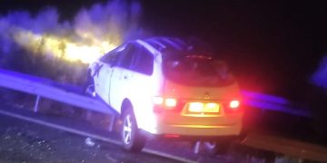 Accidente en la autovía A-50 con un turismo que ha dado varias vueltas de campana