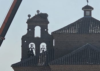 Vuelven las campanas a la iglesia de las Carmelitas en Peñaranda tras la instalación de un nuevo sistema para el volteo automático