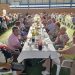 La fiesta para los mayores en Peñaranda reúne a casi 300 participantes en el pabellón del «Seve» con convite y baile