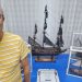 Cantaracillo acoge la exposición de modelismo naval con seis maquetas creadas al detalle por el peñarandino Nacho Plaza