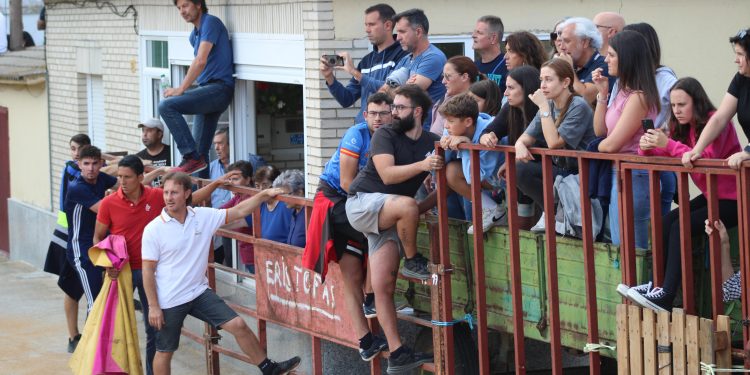 Villaflores reúne a vecinos y visitantes de toda la comarca en el segundo y último encierro urbano de las fiestas de San Agustín