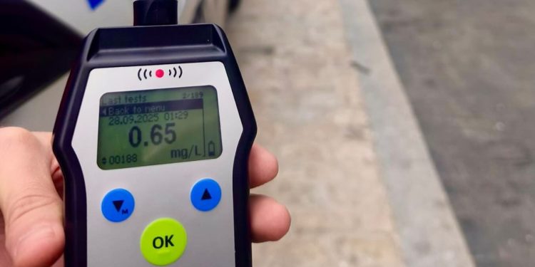 La Policía Local de Peñaranda intercepta a un conductor que duplicaba la tasa de alcoholemia: 1.000 euros de multa y 6 puntos