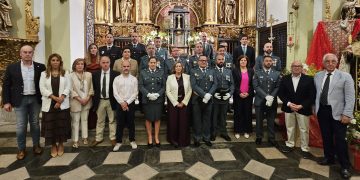 Peñaranda muestra su reconocimiento a la Guardia Civil en el día de su patrona y acompaña a los agentes en los actos festivos