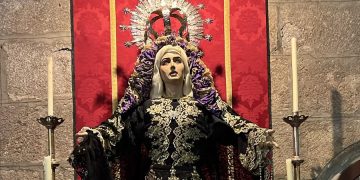 La Virgen de la Misericordia completa el luto de las imágenes marianas de Peñaranda que lucen en el mes de noviembre