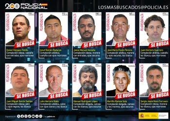 Los 10 fugitivos más buscados en España: la Policía Nacional pide la colaboración ciudadana para localizarlos y detenerlos