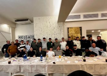El primer equipo del CD Peñaranda celebra en Las Cabañas su cena navideña y el cumpleaños del entrenador, Pepe Crespo