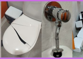 Así han quedado los aseos del parque La Huerta en Peñaranda tras las acciones vandálicas que han obligado a su cierre temporal