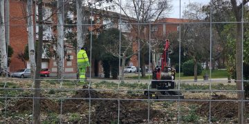 Peñaranda retoma las obras del parque de Los Jardines un año después de su inicio con una segunda fase de la remodelación