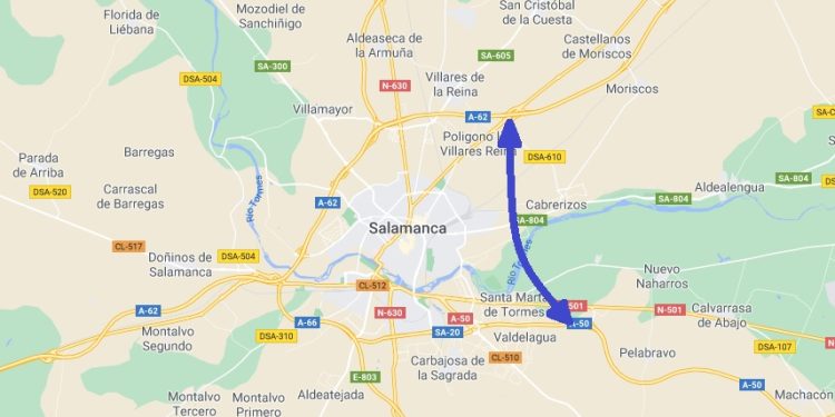 UPL vuelve a reclamar la construcción de la Ronda Este de Salamanca que permitiría unir las autovías A-62 y A-50