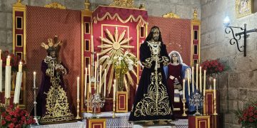Jesús de Medinaceli estrena en Peñaranda túnica y peluca de pelo natural para el triduo que comienza hoy en la iglesia parroquial