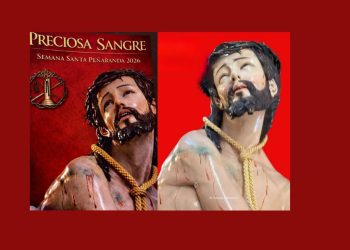 La cofradía peñarandina de la Preciosa Sangre edita su libro de Semana Santa incluyendo en la portada un «guiño» a la IA