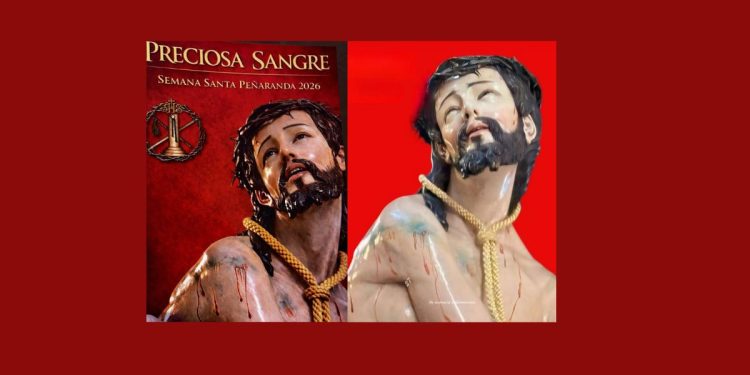 La cofradía peñarandina de la Preciosa Sangre edita su libro de Semana Santa incluyendo en la portada un «guiño» a la IA