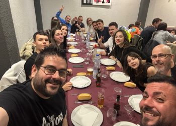 La banda de cornetas y tambores de la Hermandad de Cofradías de Peñaranda cierra la temporada con una cena de confraternidad