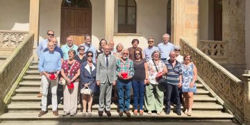 El villorejo Saturnino Villardón, entre los 35 trabajadores jubilados que han sido homenajeados hoy por la Diputación de Salamanca