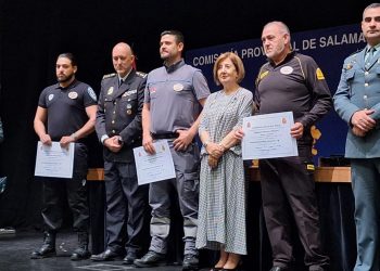 Sebastián Palomero, vecino de Moríñigo, recibe en Salamanca un merecido reconocimiento en el Día de la Seguridad Privada