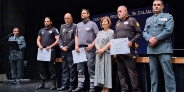 Sebastián Palomero, vecino de Moríñigo, recibe en Salamanca un merecido reconocimiento en el Día de la Seguridad Privada