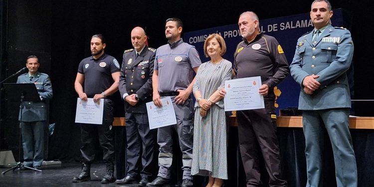 Sebastián Palomero, vecino de Moríñigo, recibe en Salamanca un merecido reconocimiento en el Día de la Seguridad Privada